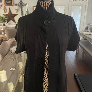 Black Button-Up Women's Top